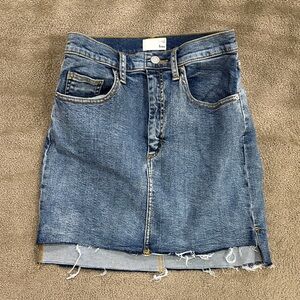Denim Wilfred free Mini Skirt with Frayed Hem size 4